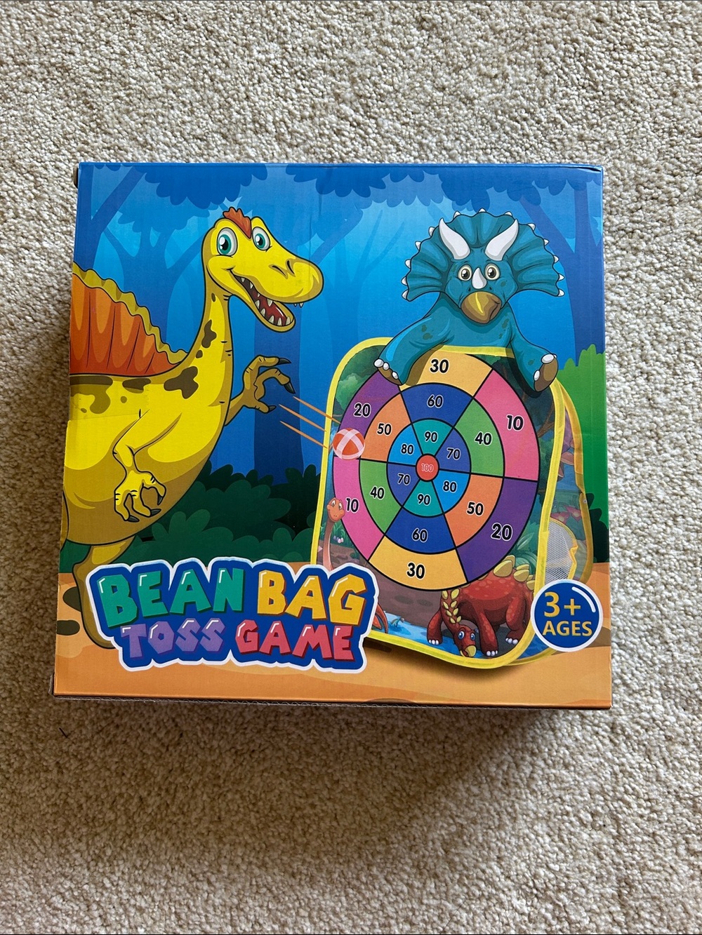 Bean Bag Toss Game - Colorful Dinosaur Target